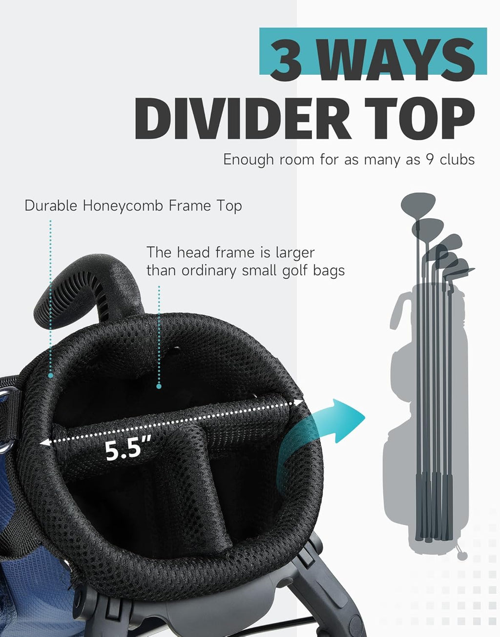 Findway 3-Way Dividers Golf Stand Bag
