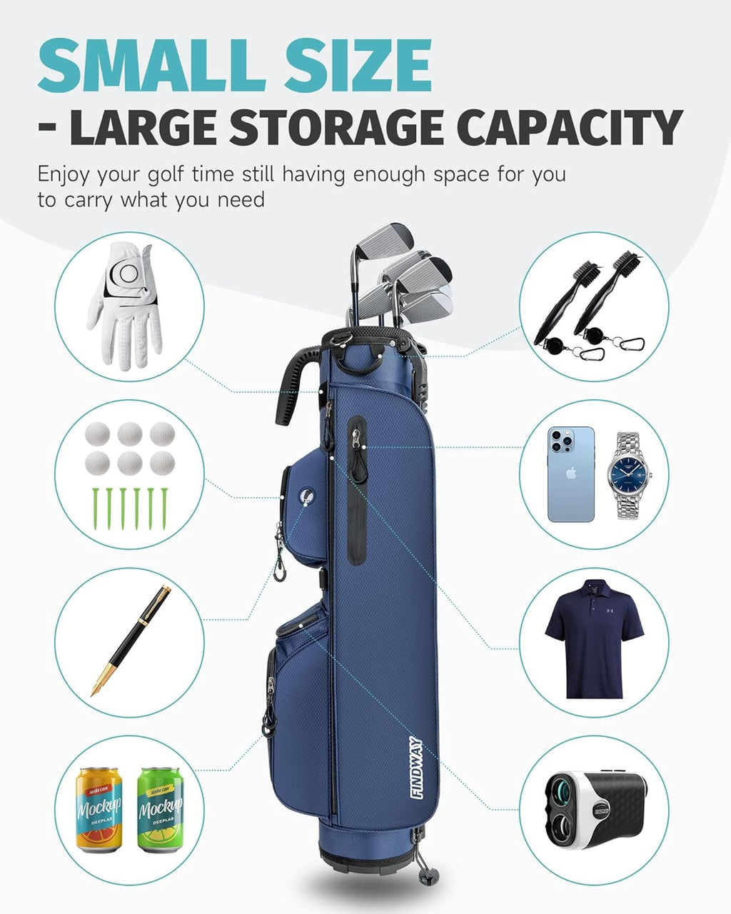 Findway 3-Way Dividers Golf Stand Bag