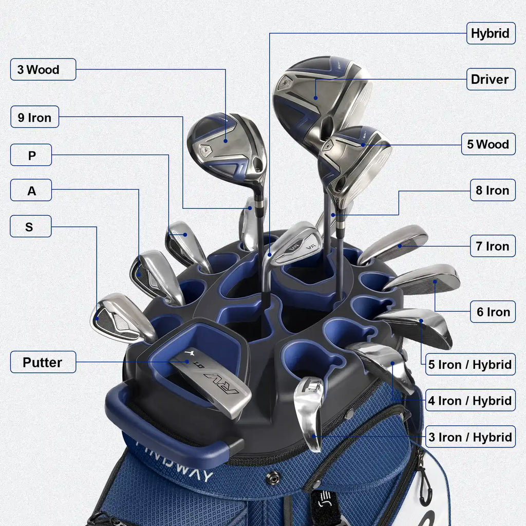 Findway 15‑Way Dividers Golf Cart Bag