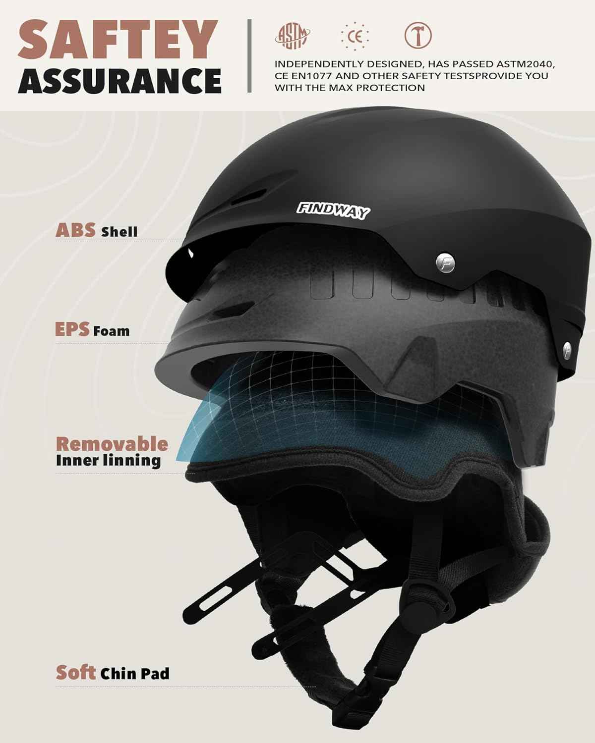 bike helmets for skiing Findway Ski & Snowboard Helmet