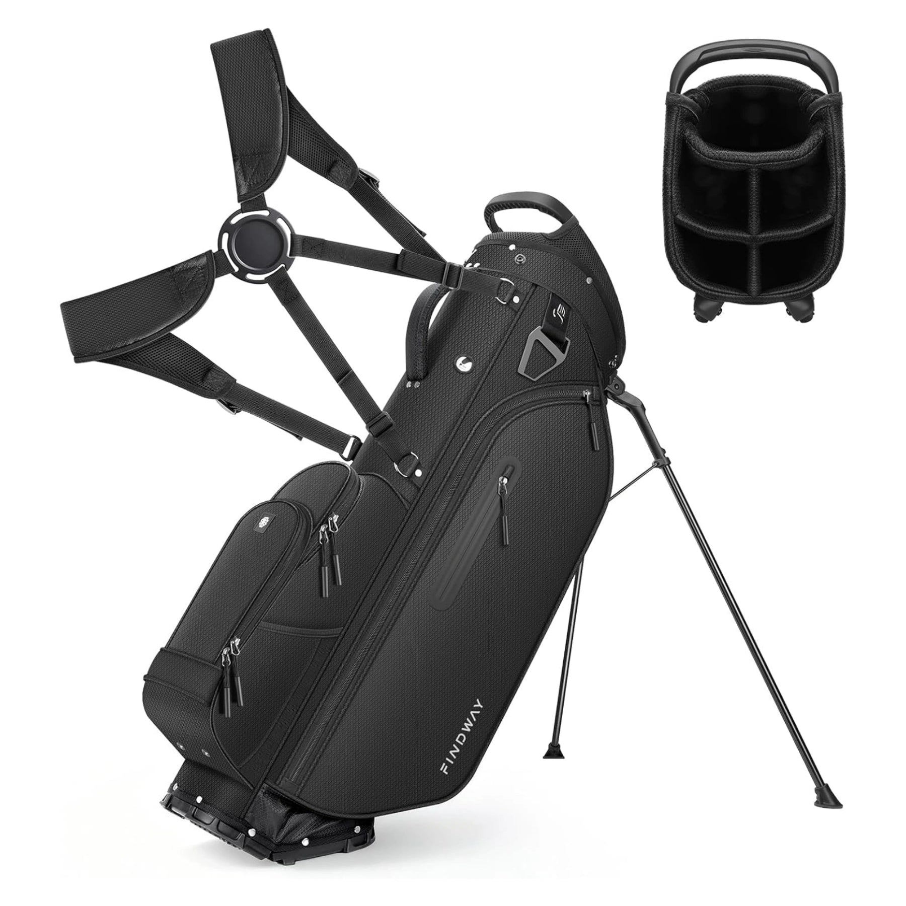findway 5 way golf stand bag black