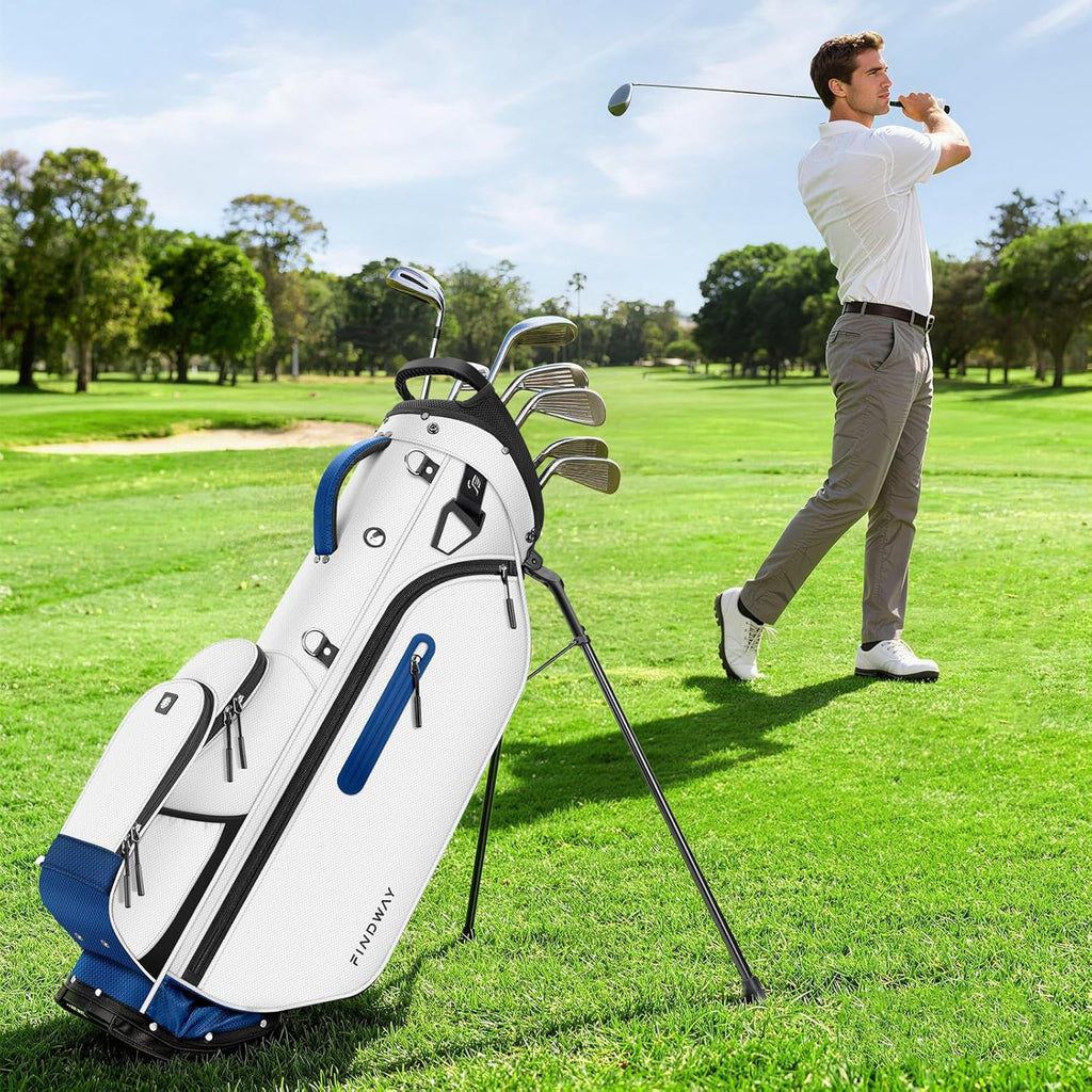 findway golf stand bag with 5 way top dividers for golfing