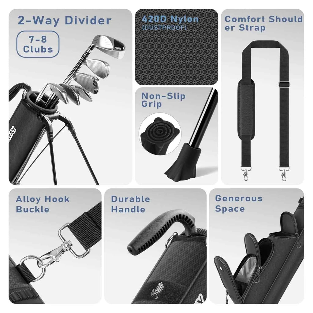 Findway 2-Way Dividers Golf Stand Bag MAX