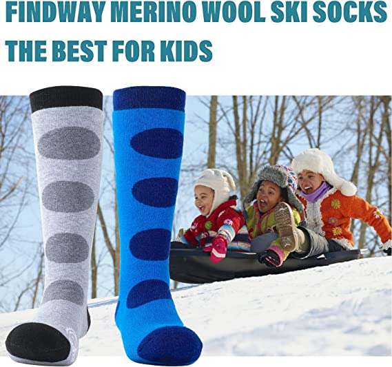Findway Kids Ski Socks   Merino Wool